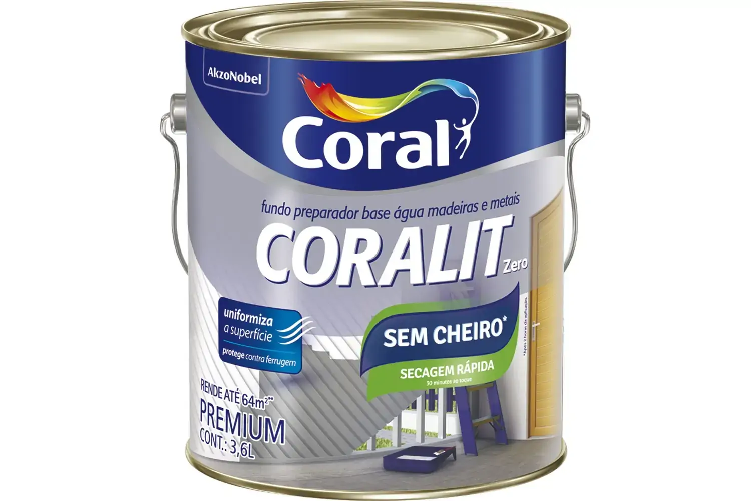 Fundo Preparador Coralit Zero 3,6l Coral