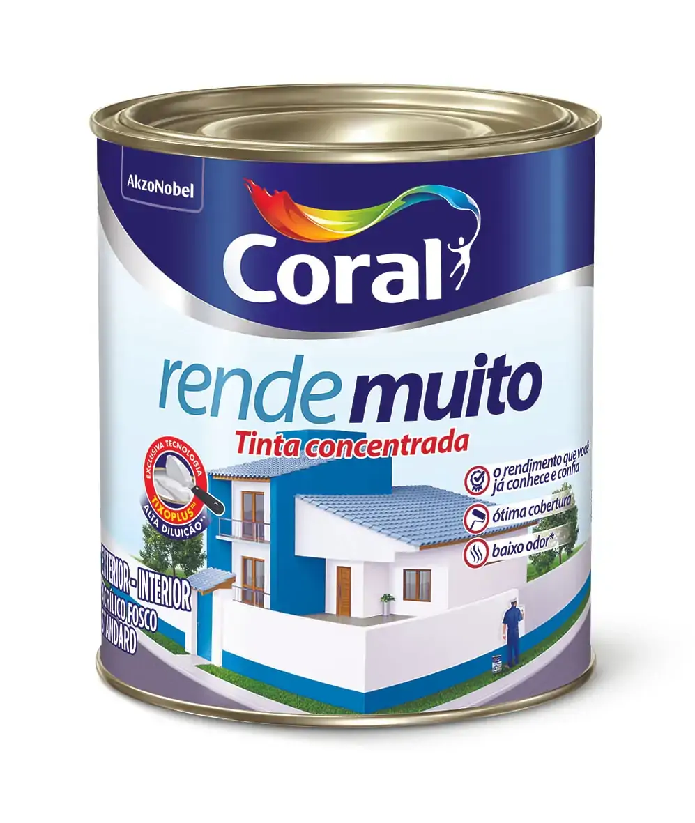 Base Pm Latex Acrilico Rende Muito Fosco 0,8l Coral