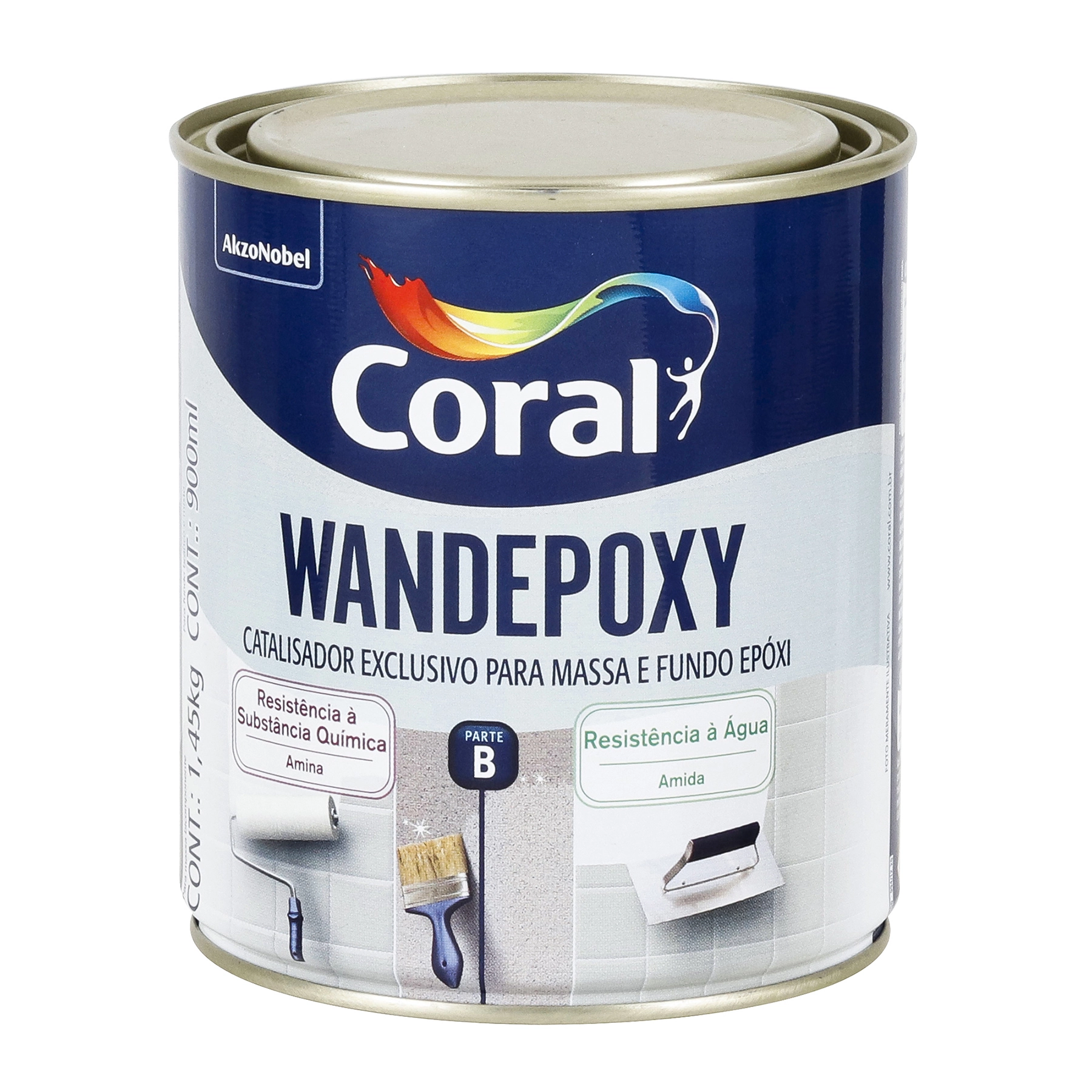 Catalisador Amida Para Fundos Wandepoxy 900mL Coral