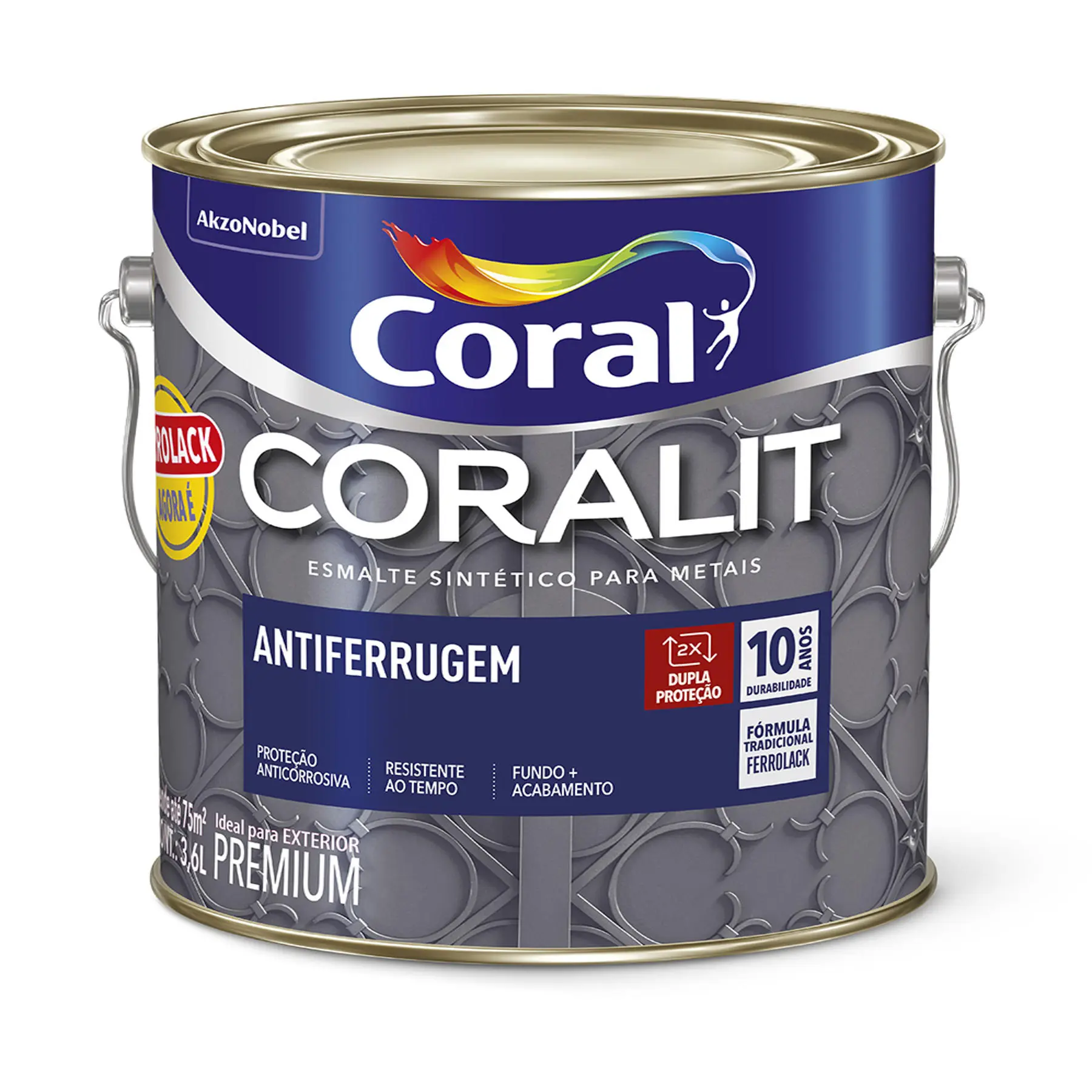 Esmalte Coralit Brilhante Branco 3.6L Coral