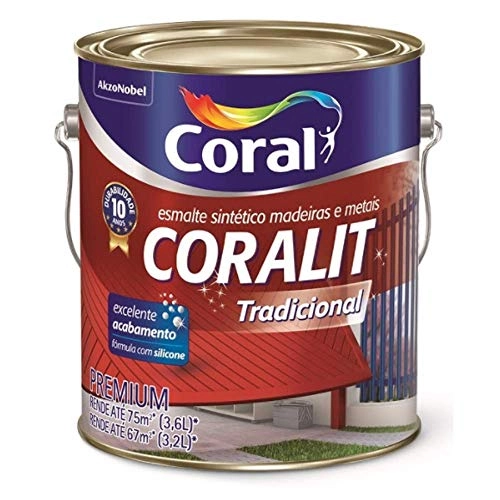 Tinta Esmalte Coralit Fosco Preto 3,6 Litros