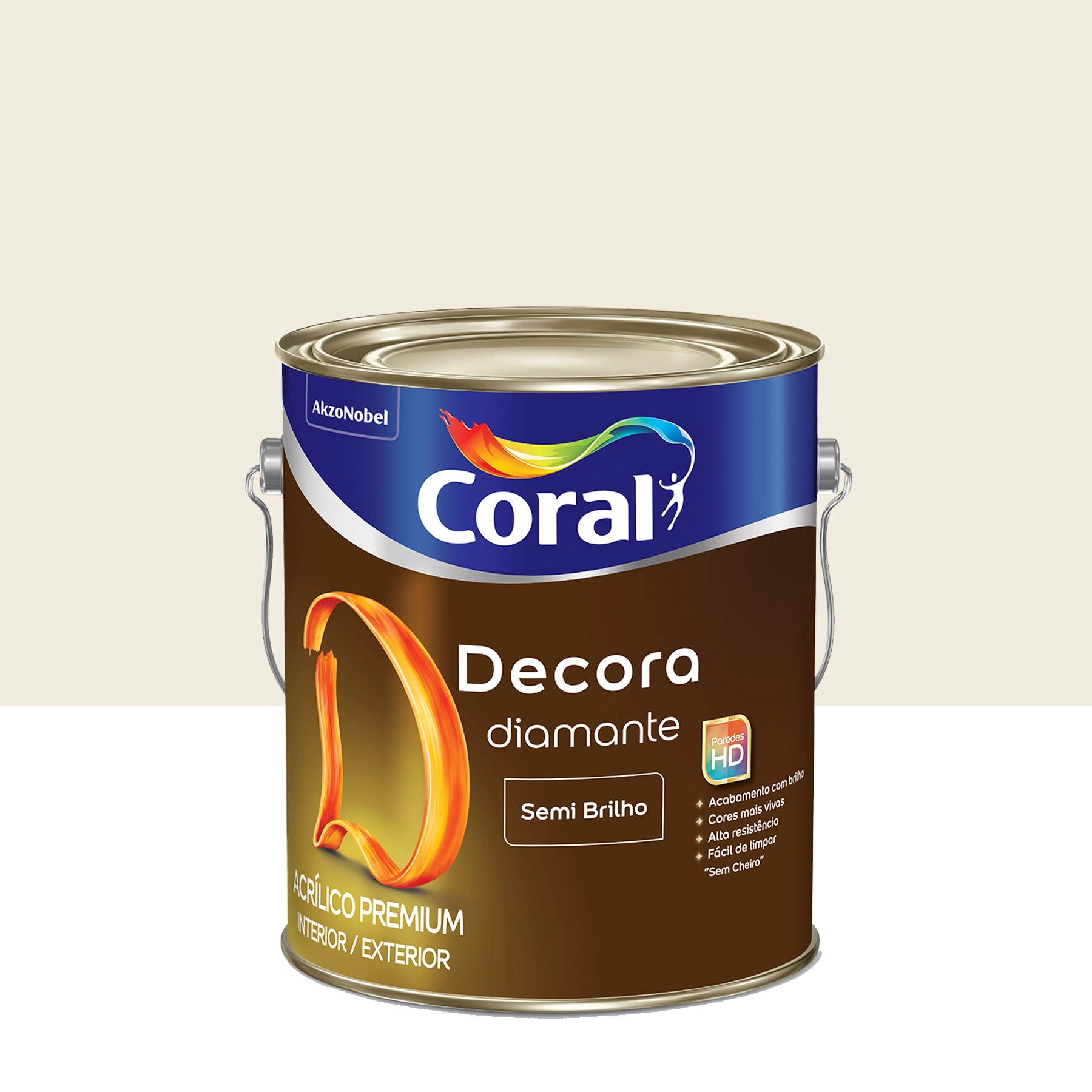Tinta Acrilico Premium Decora Semibrilho Branco 3,6l Coral