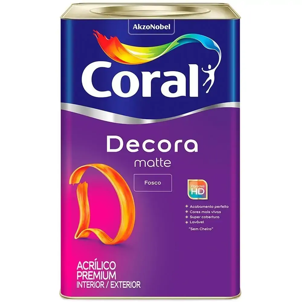Tinta Acrílica Premium Fosca Decora Matte Branco 18 Litros