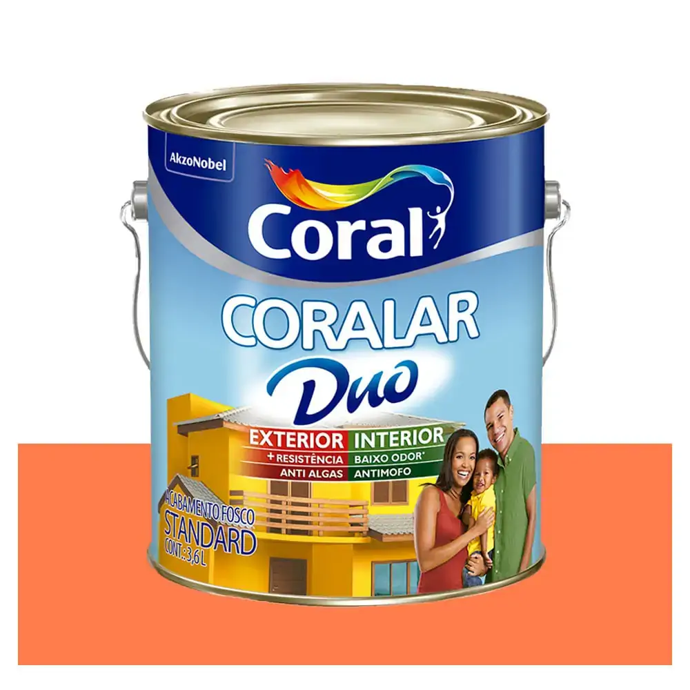 Coral Duo Laranja Neon Fo 3,6l