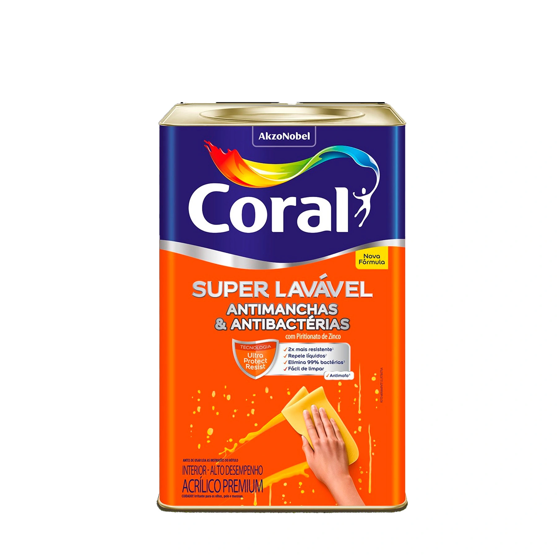 Tinta Acrílica Fosca Super Lavável Premium Ambiente Interno Gelo 18L Coral