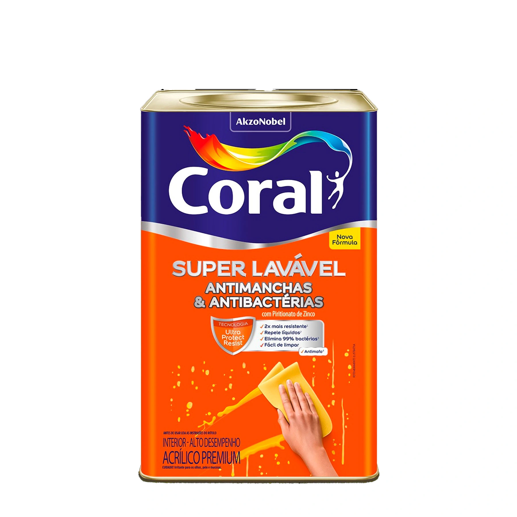 Tinta Acrílica Super Lavável Anti Manchas Premium Interior Branco 18 L Coral