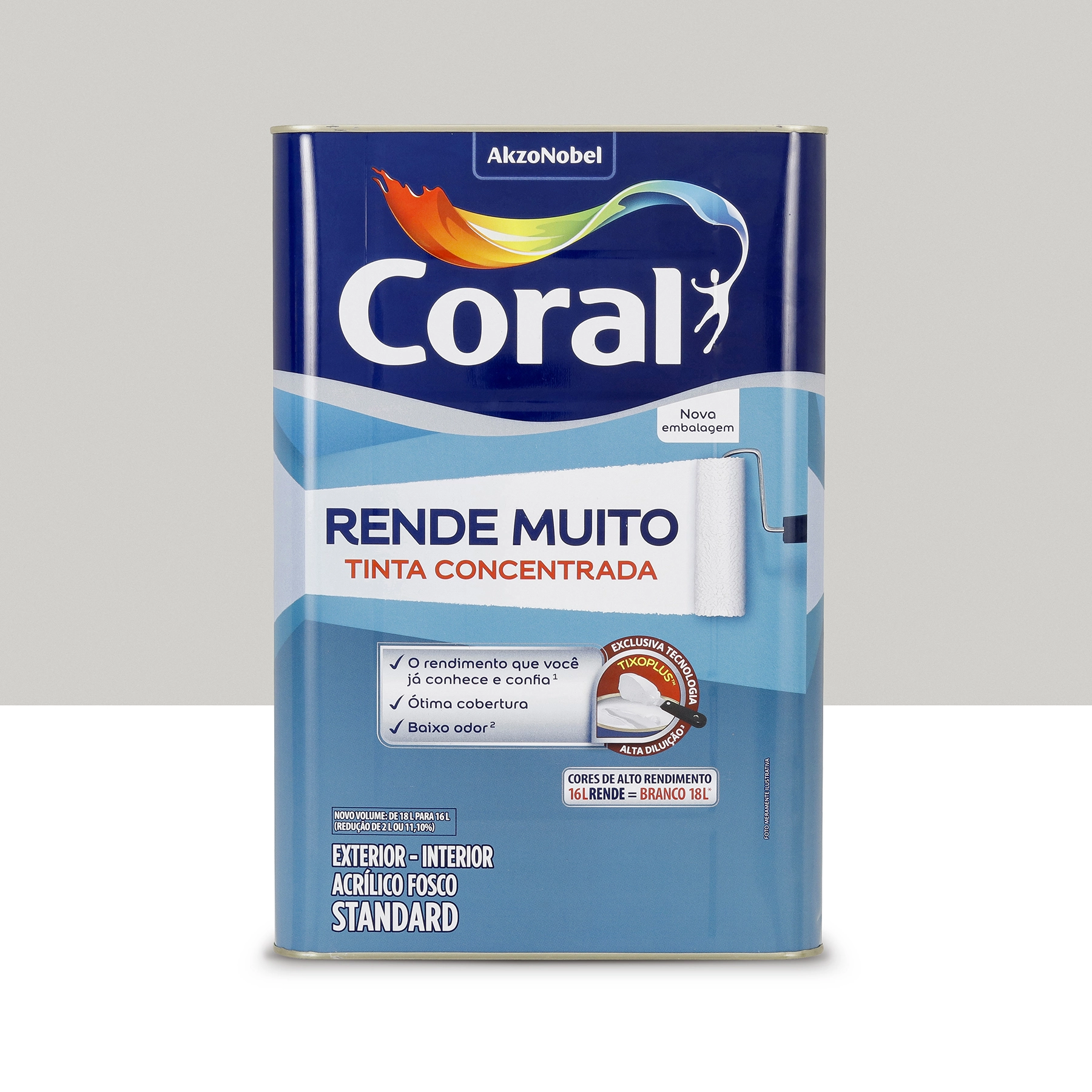 Tinta Acrílica Fosca Rende Muito Standard Interior e Exterior Crômio 16 L Coral