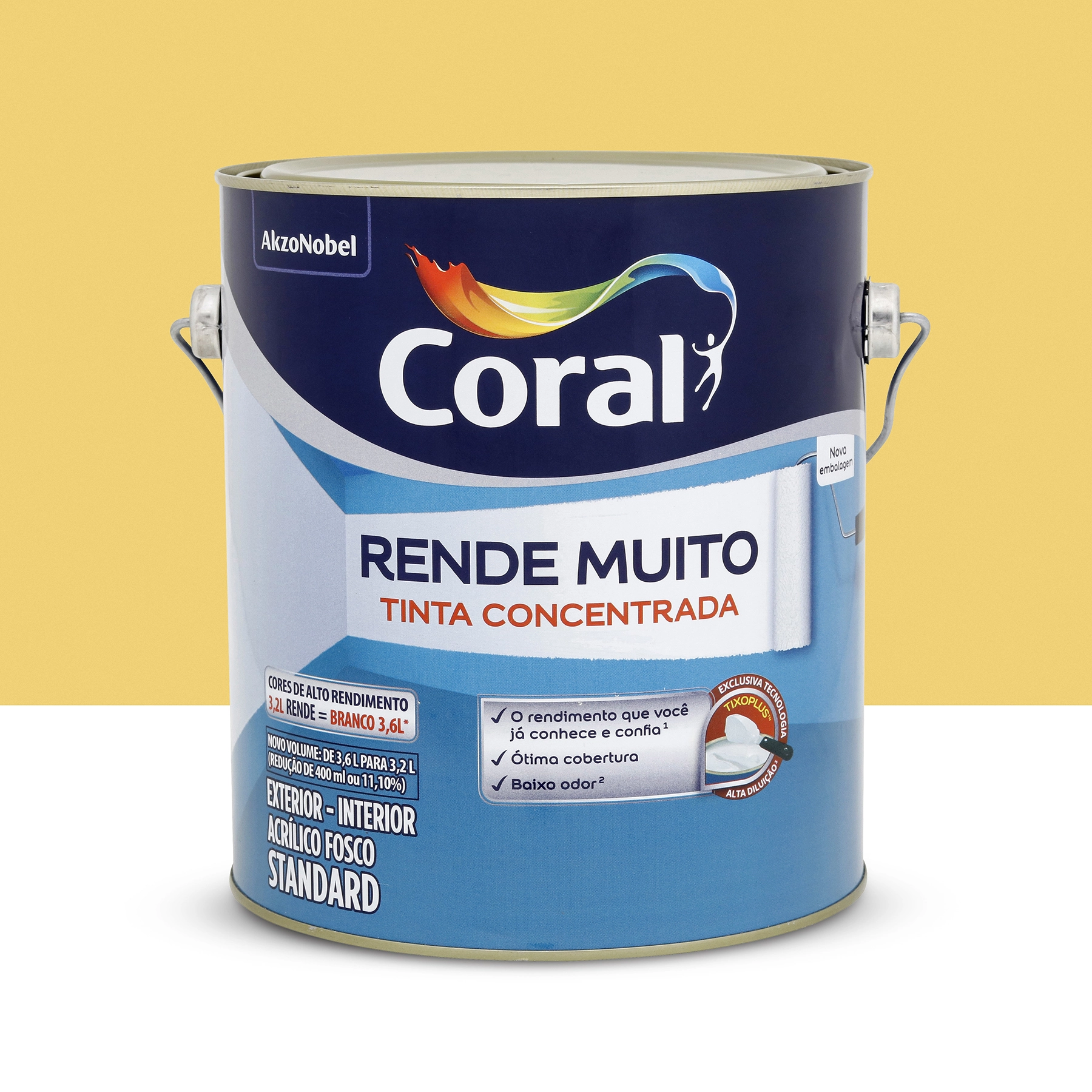 Tinta Acrílica Fosca Rende Muito Standard Interior e Exterior Sino 3,2 L Coral