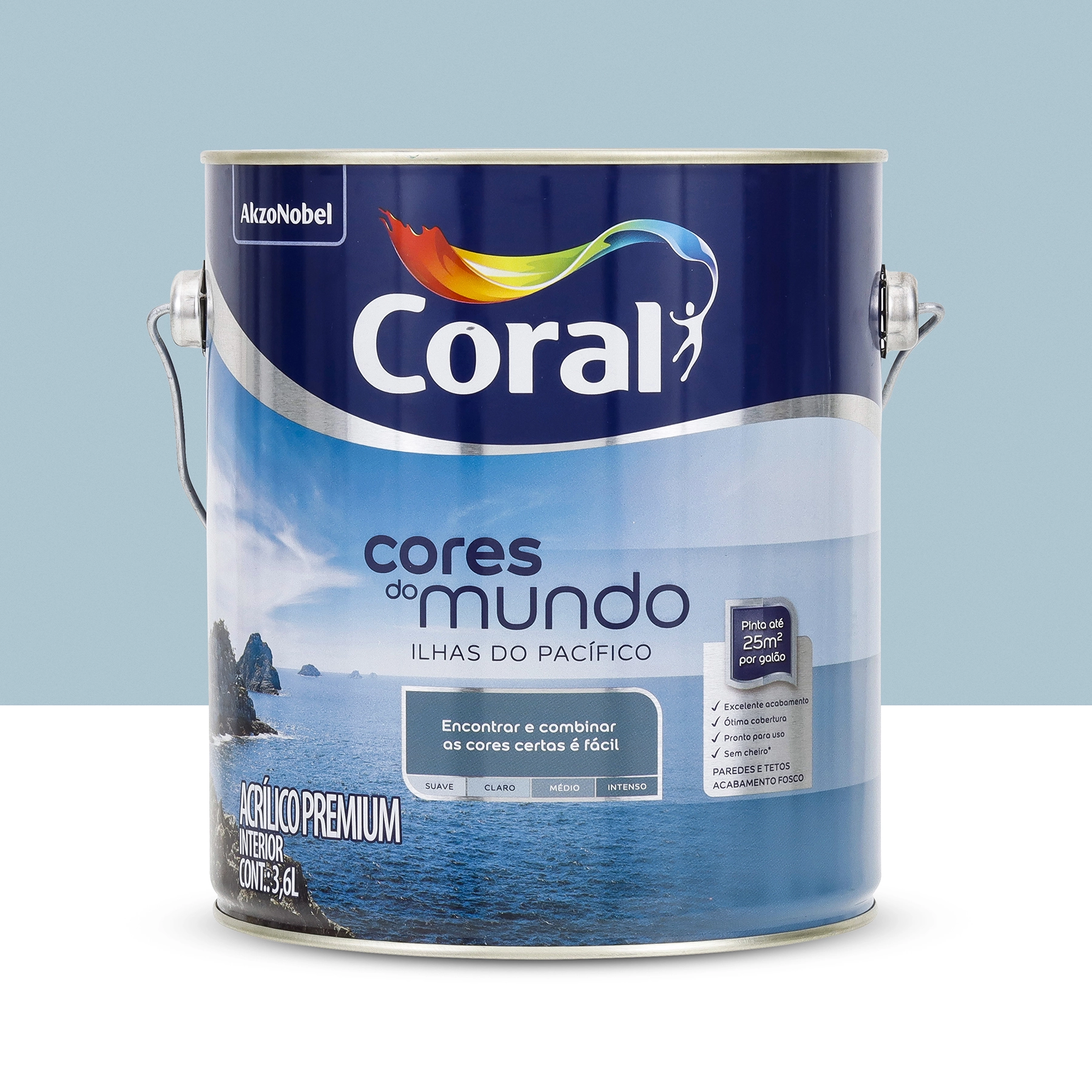 Tinta Acrílica Fosca Pronta para Uso Cores do Mundo Premium Interior Ilhas Do Pacífico Claro 3,6 L Coral