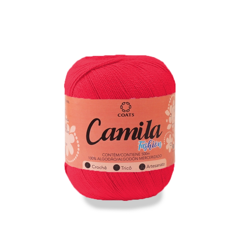 Linha De Croche Camila Fashion Vermelho 500m