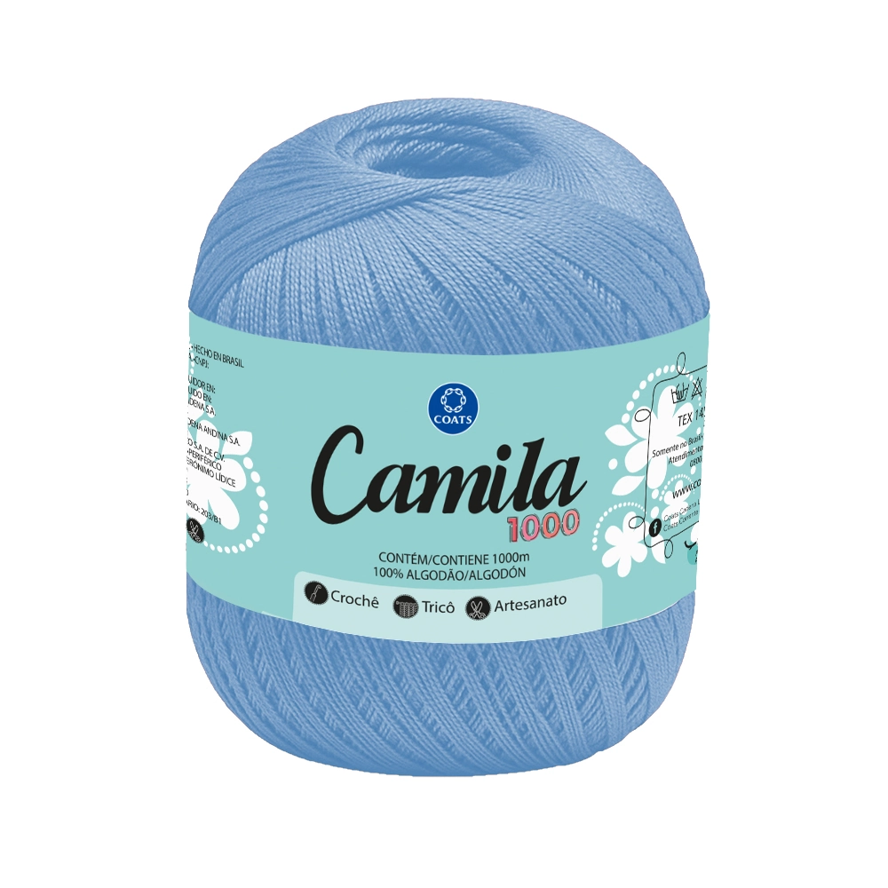 Linha Algodão Mercer Camila Azul Medio