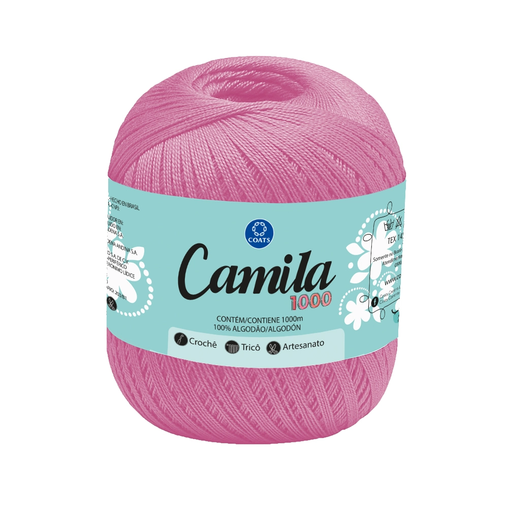 Linha Algodão Mercer Camila Rosa Escuro