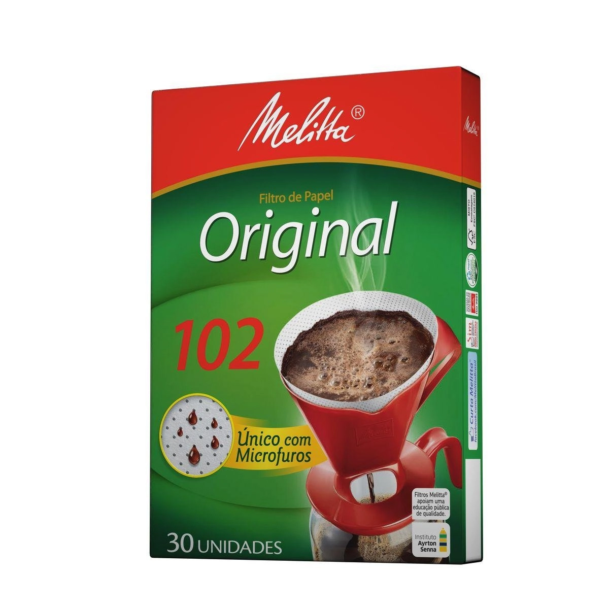 Filtro de Papel Original MELITTA 102 Caixa 30 Unidades