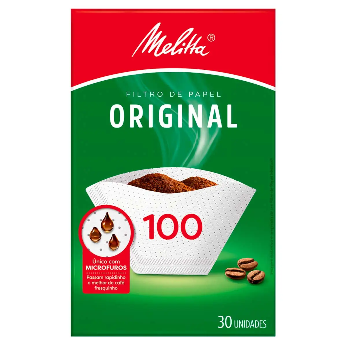 Coador de Papel MELITTA Nº 100 com 30 Unidades
