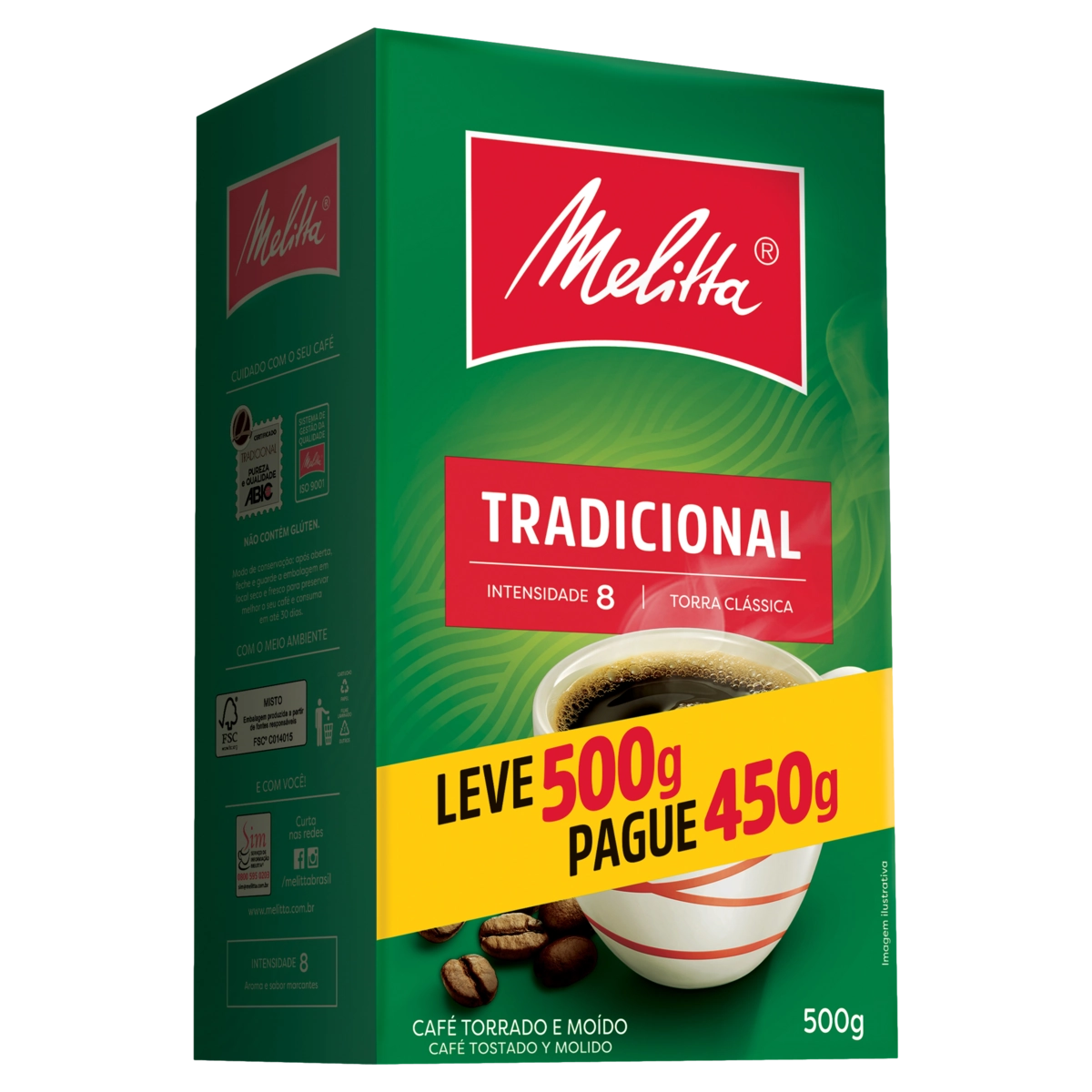 Café Torrado E Moído Tradicional Melitta Caixa Leve 500g Pague 450g