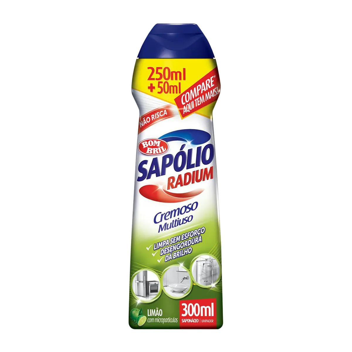 Saponáceo Cremoso Multiuso Limão Sapólio Radium Squeeze 300ml