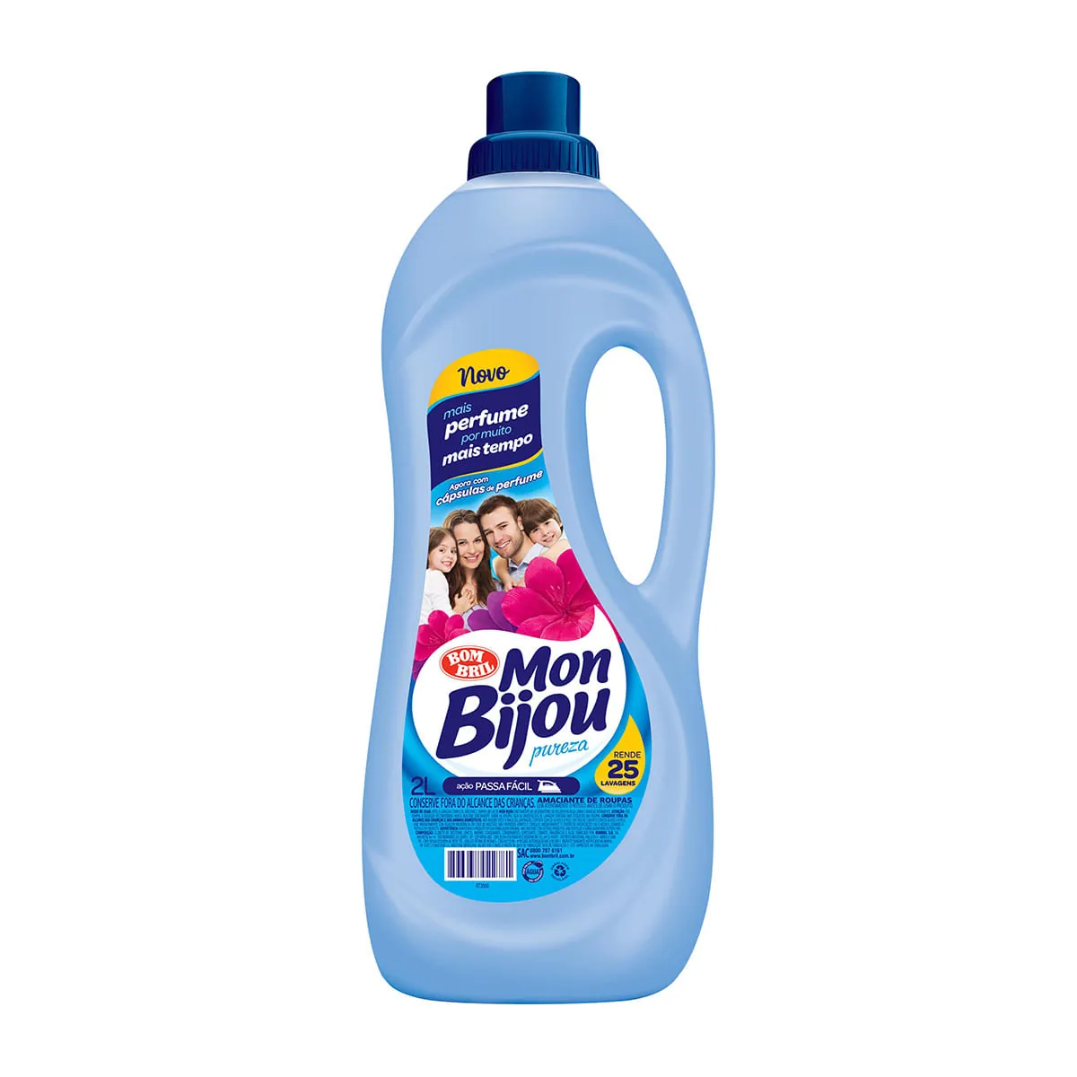 Amaciante de Roupa Diluído Pureza Mon Bijou Frasco 2l