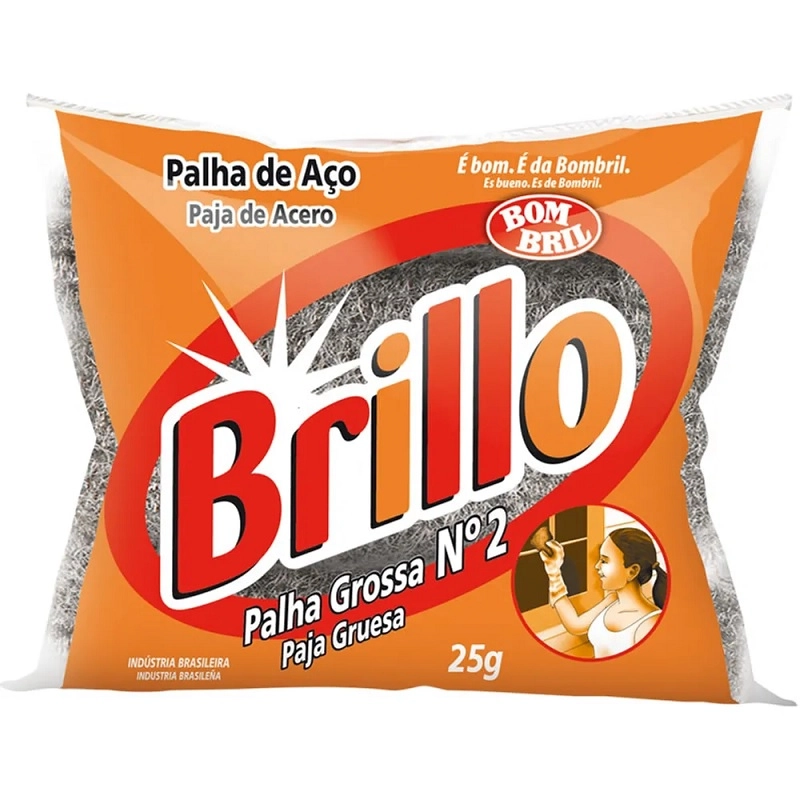 PALHA ACO GROSSA BRILLO N2 25g