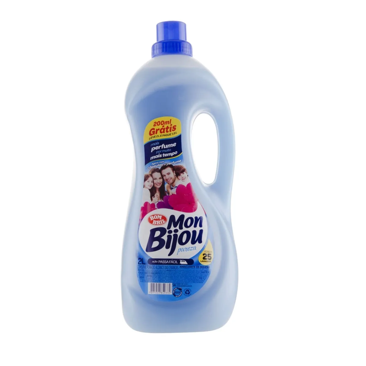 Amaciante De Roupa Diluído Pureza Mon Bijou Frasco Leve 2l Pague 1,8l