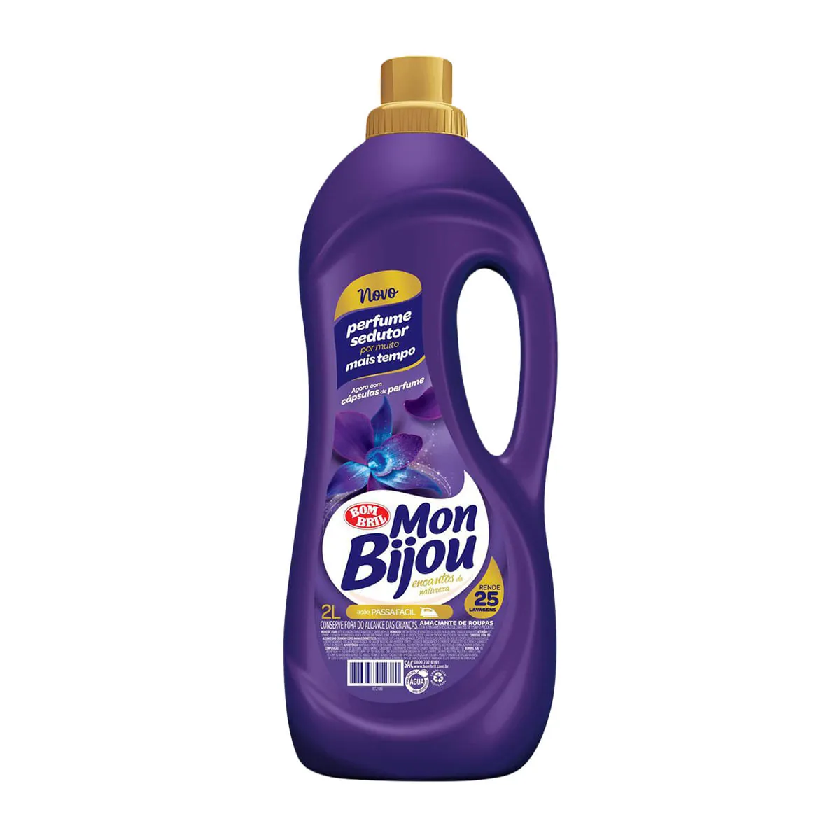 Amaciante De Roupa Diluído Natureza Mon Bijou Frasco 2l