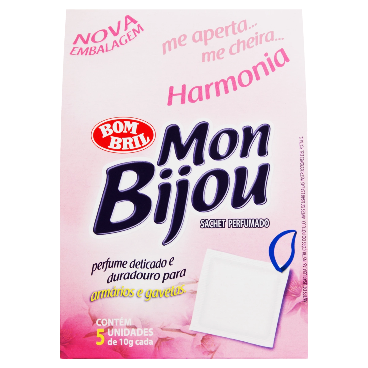 Sachet Perfumado Harmonia Mon Bijou Caixa 50g 5 Unidades
