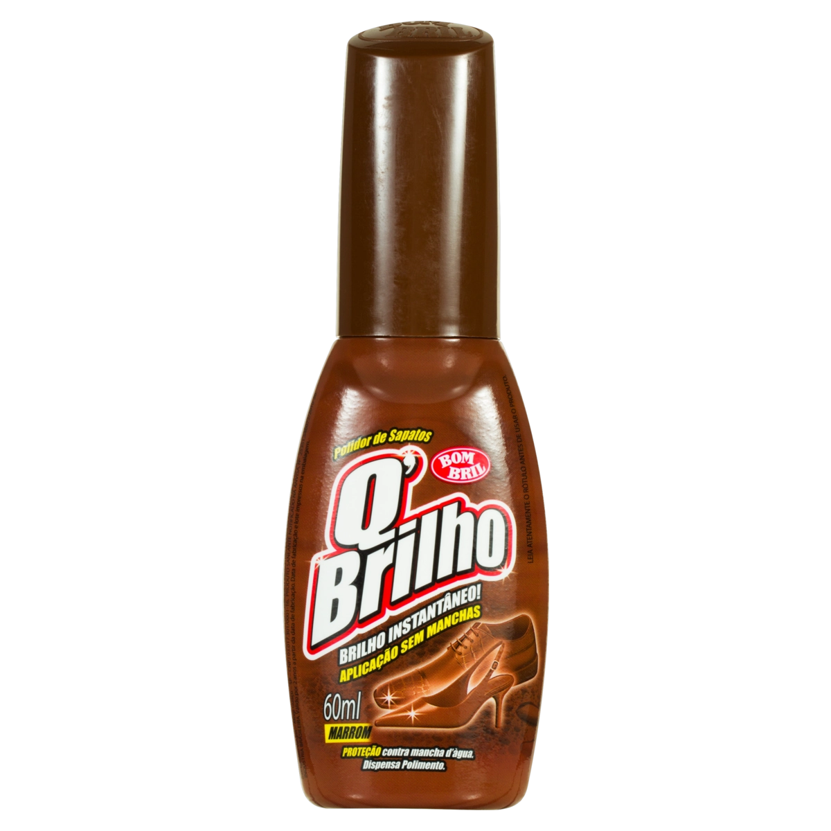 Polidor De Sapato Líquido Marrom Qbrilho Frasco 60ml