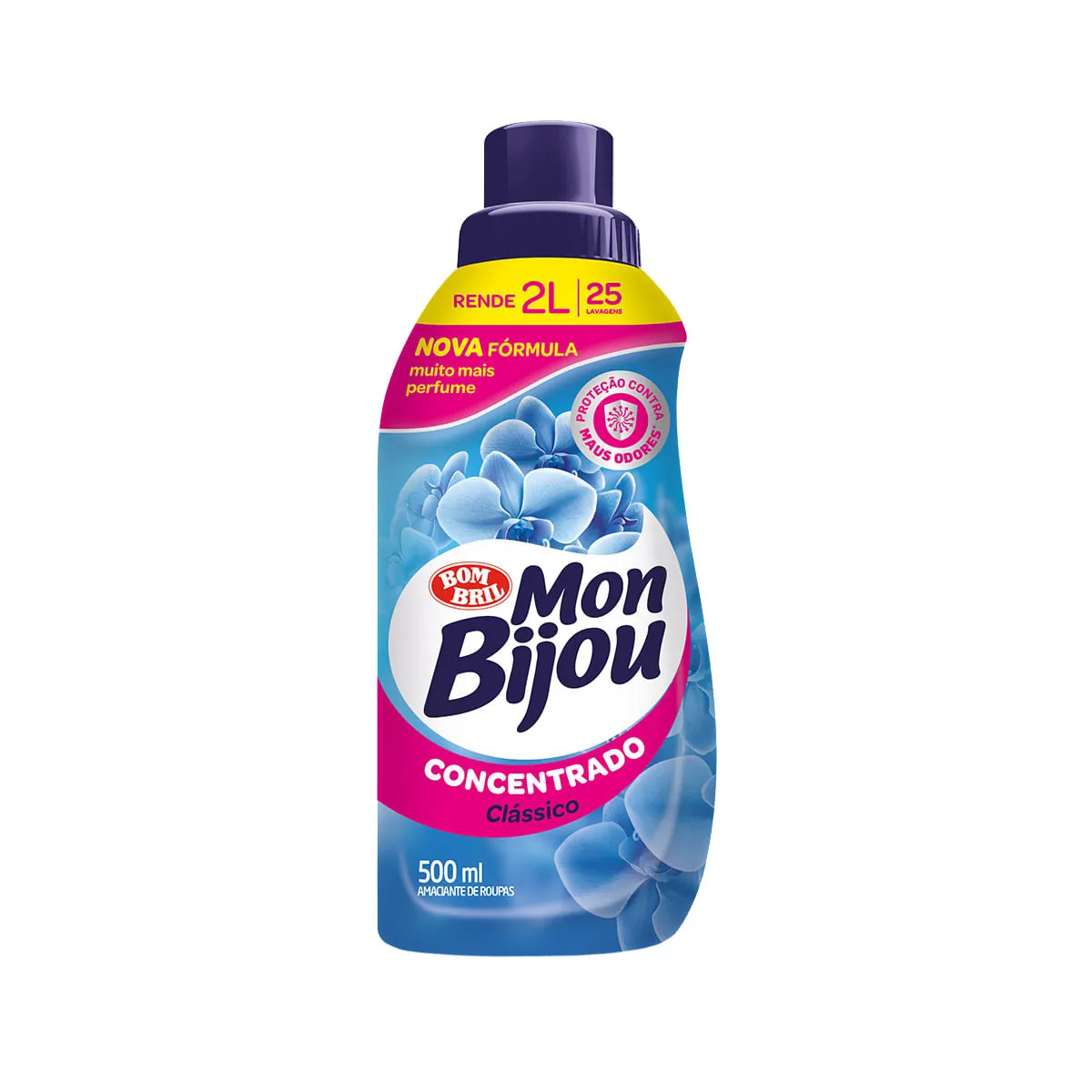 Amaciante De Roupa Concentrado Clássico Mon Bijou Frasco 500ml