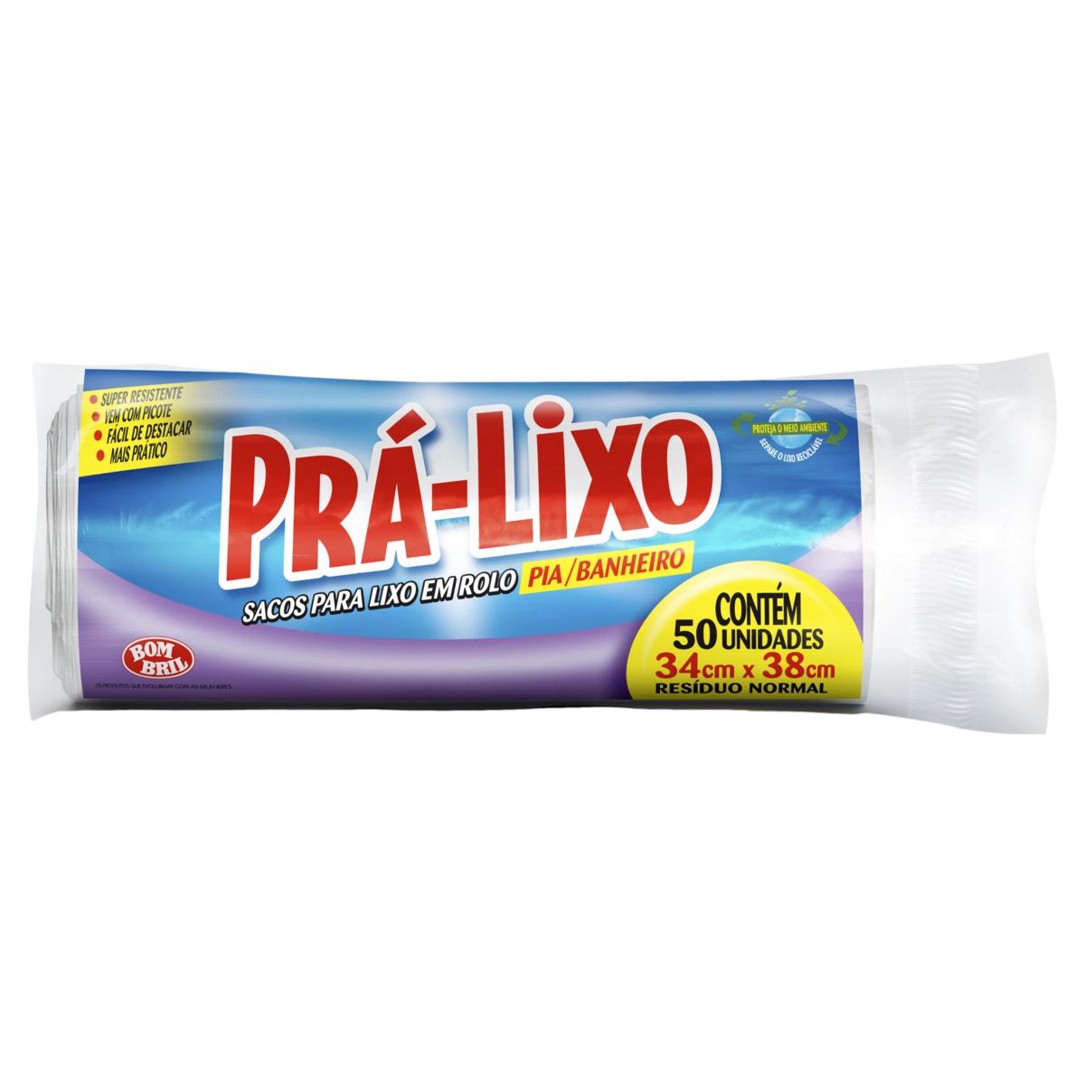 Saco Lixo Pra Lixo Rolo Pia E Banheiro 50unidade