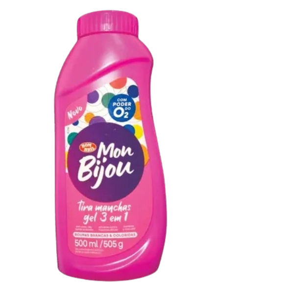 Tira Manchas Gel Roupas Brancas E Coloridas Mon Bijou Frasco 500ml