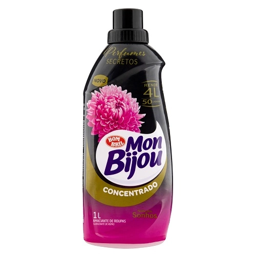 Amaciante De Roupa Concentrado Noite Dos Sonhos Mon Bijou Perfumes Secretos Frasco 1l