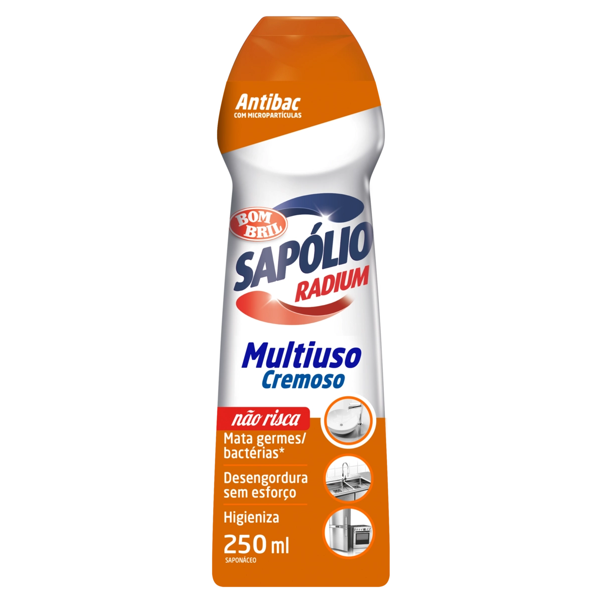 Saponáceo Cremoso Multiuso Sapólio Radium Antibac Squeeze 250ml