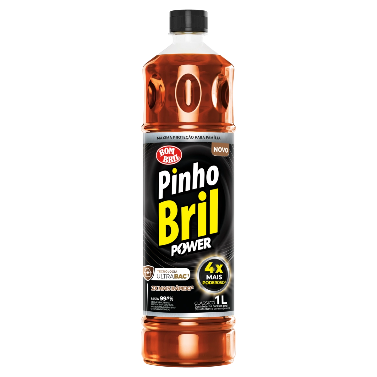 Desinfetante Uso Geral Clássico Pinho Bril Power Frasco 1l