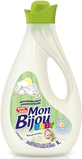 Amaciante De Roupa Algodão Mon Bijou Neném Frasco 1l