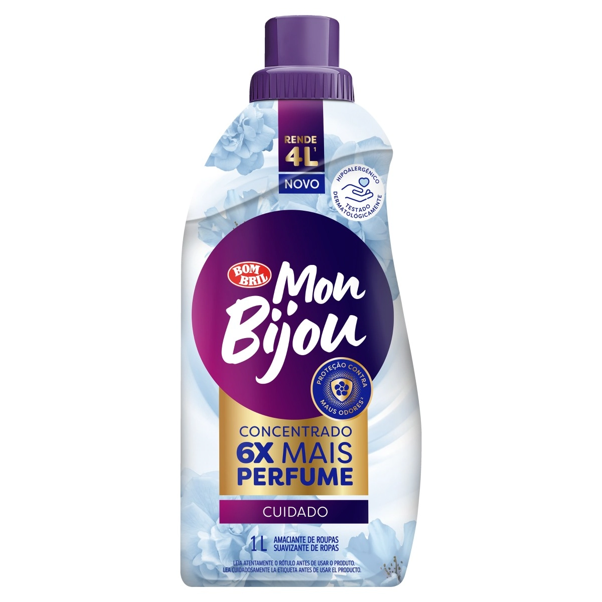 Amaciante De Roupa Concentrado Cuidado Mon Bijou Frasco 1l