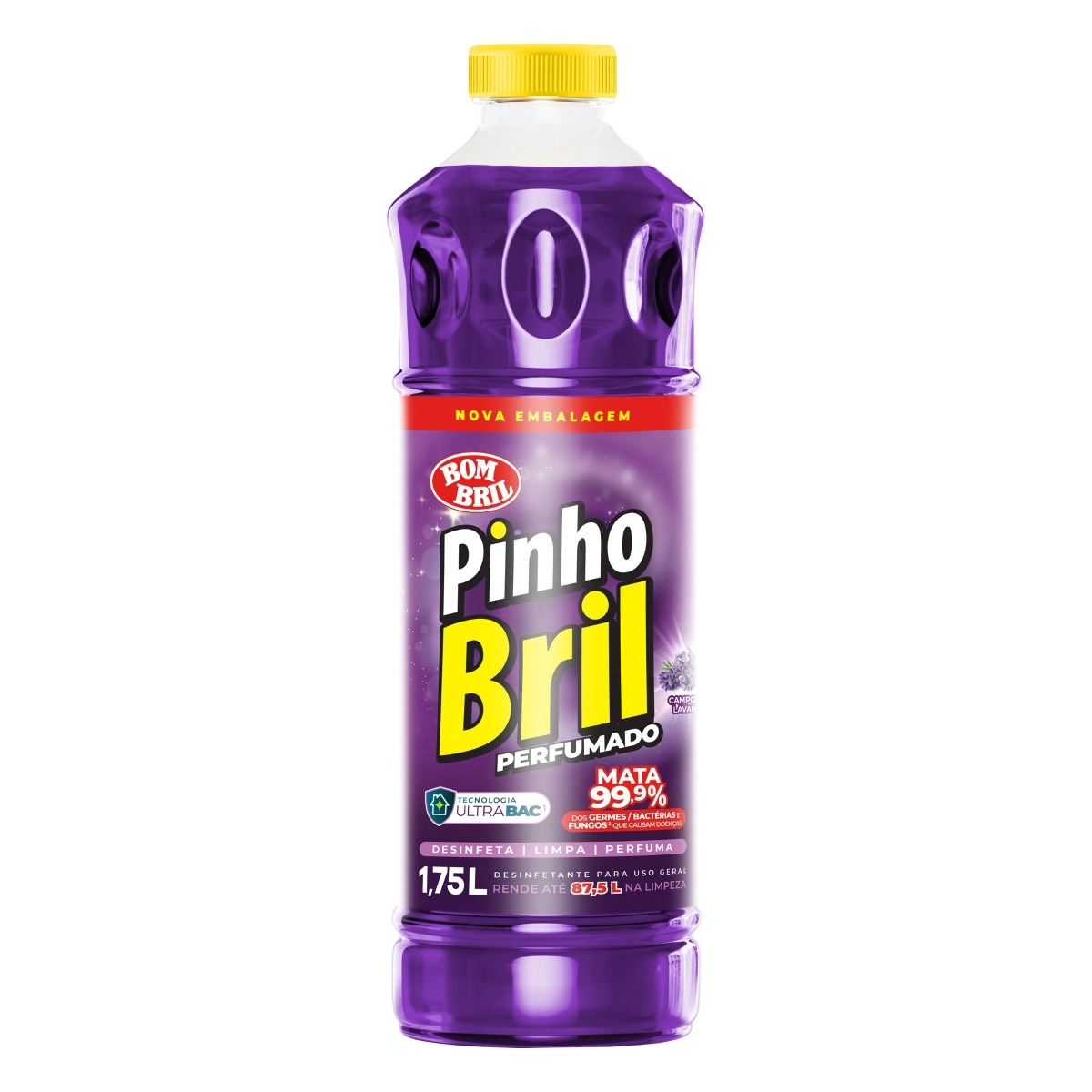 Desinfetante Uso Geral Campos De Lavanda Pinho Bril Frasco 1,75l