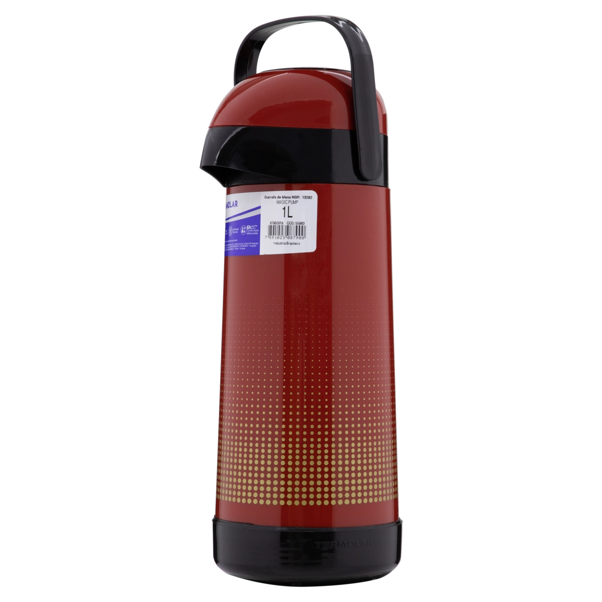 Garrafa Térmica De Mesa Vermelha Magic Pump 1l Termolar