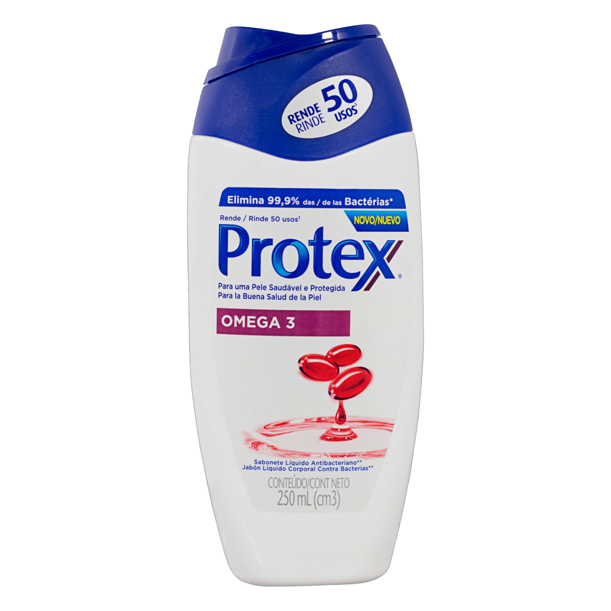 Sabonete Líquido Antibacteriano Protex ômega 3 Frasco 250ml