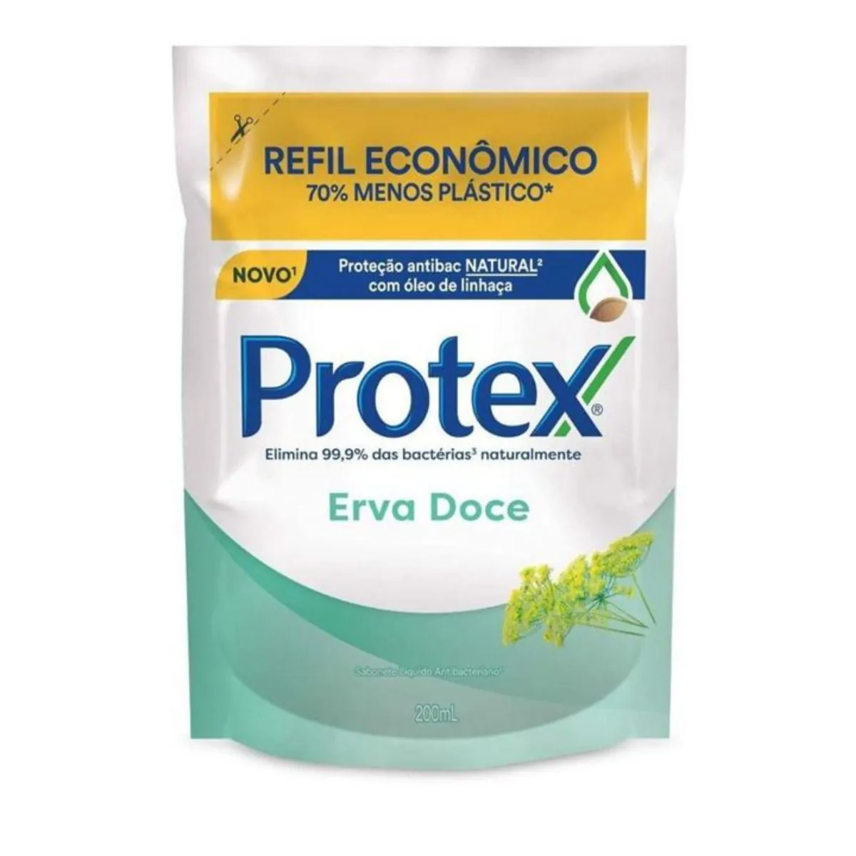 Sabonete Líquido Antibacteriano para as Mãos Protex Erva Doce 200ml Sabonete Líquido para Mãos