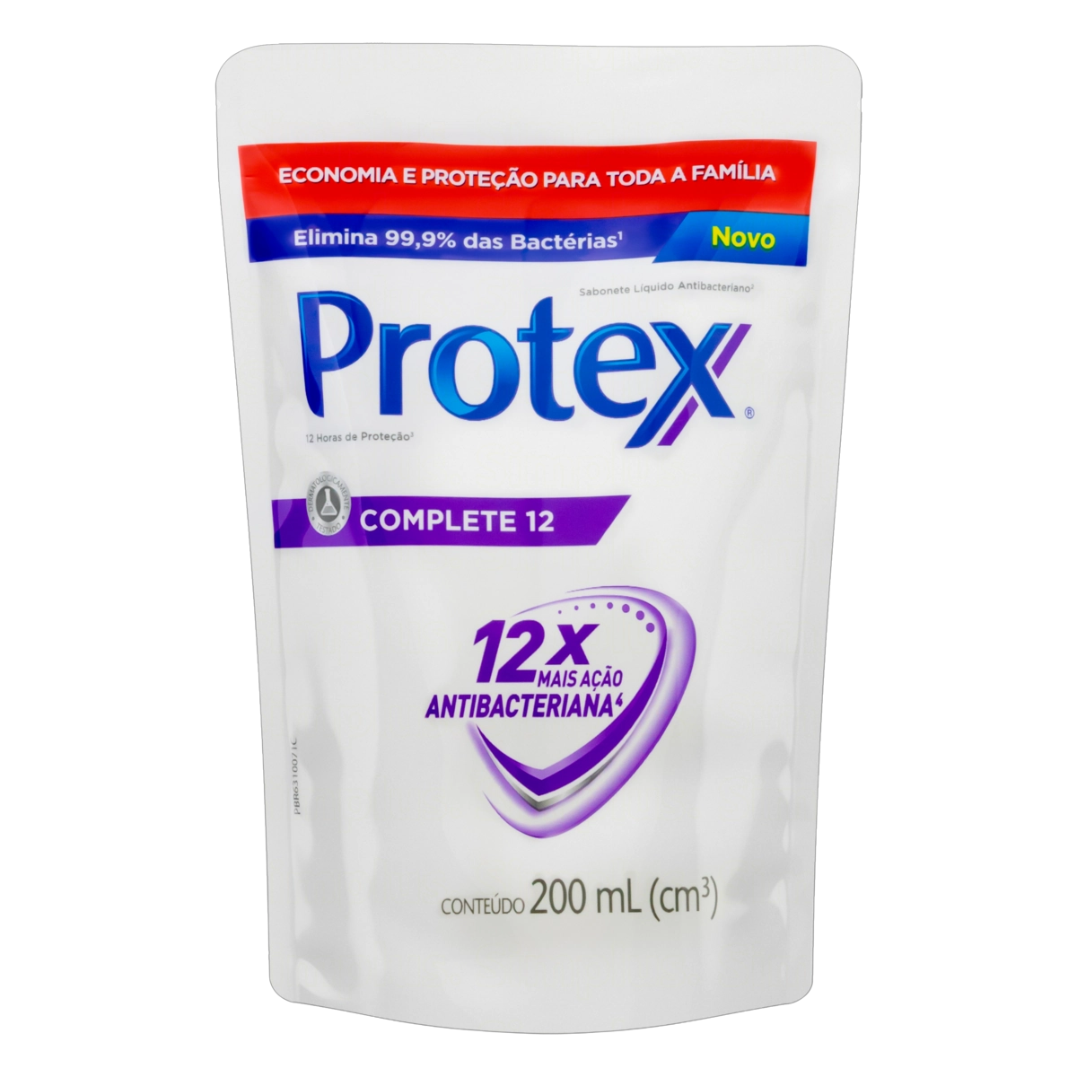 Sabonete Líquido Antibacteriano Protex Complete 12 Sachê 200ml Refil