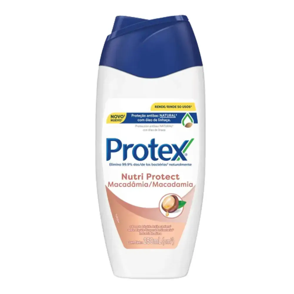 Sabonete Líquido Antibacteriano para Corpo Protex Nutri Protect Macadâmia 250ml Sabonete Líquido para Corpo