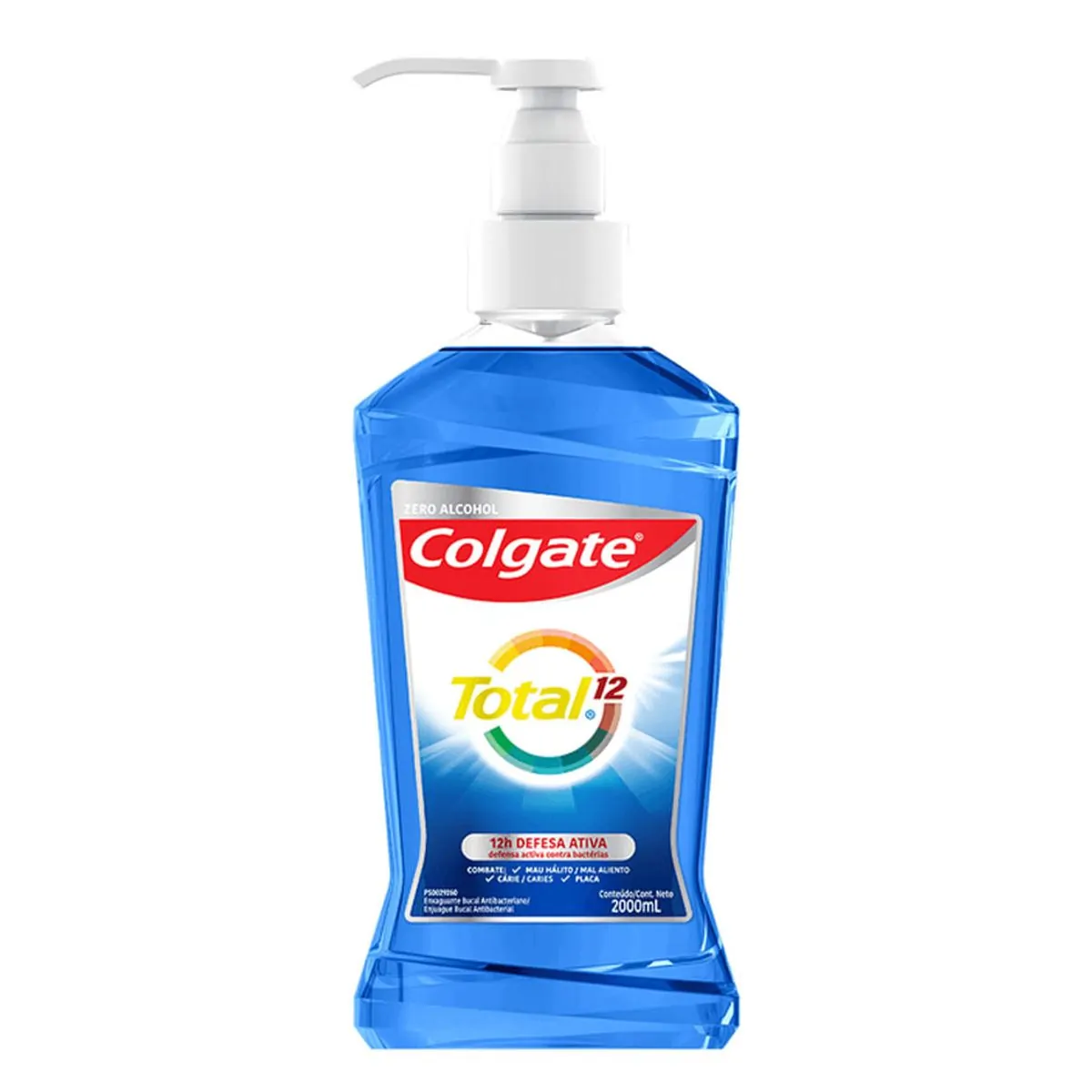 Enxaguante Bucal Antibacteriano Zero álcool Clean Mint Colgate Total 12 Caixa 2l Grátis Válvula Dosa