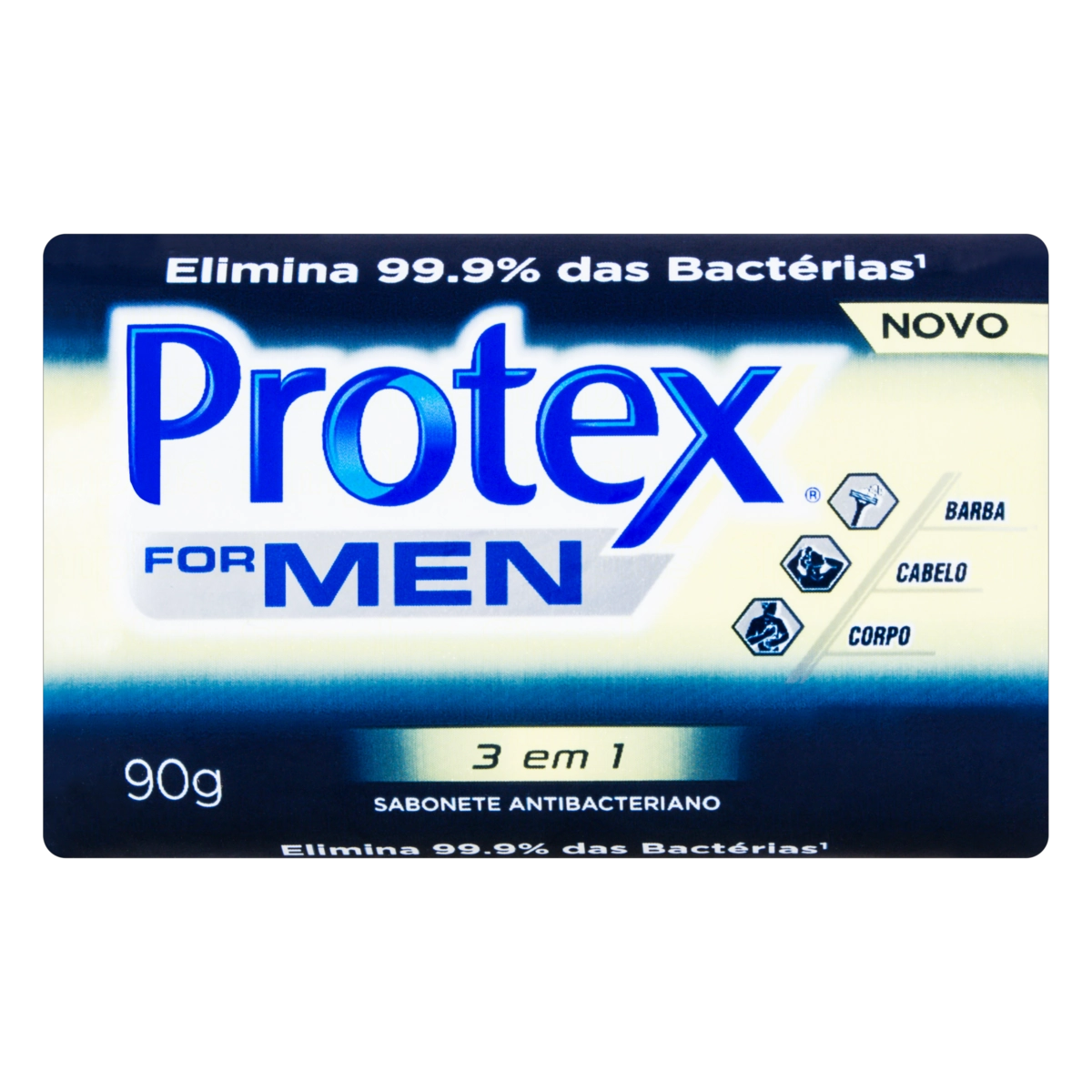 Sabonete Barra Antibacteriano 3 Em 1 Protex For Men Envoltório 90g
