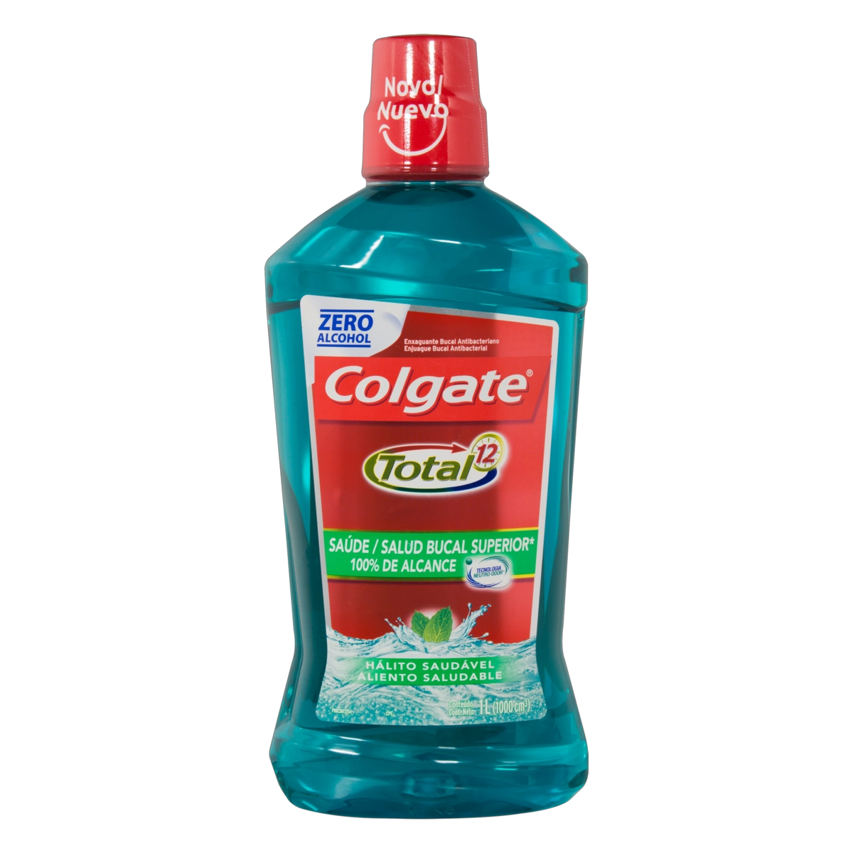 Enxaguante Bucal Antibacteriano Zero álcool Colgate Total 12 Hálito Saudável Frasco 1l