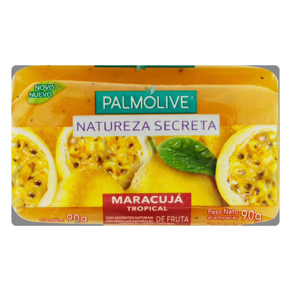 Sabonete Barra Maracujá Tropical Palmolive Natureza Secreta Envoltório 90g