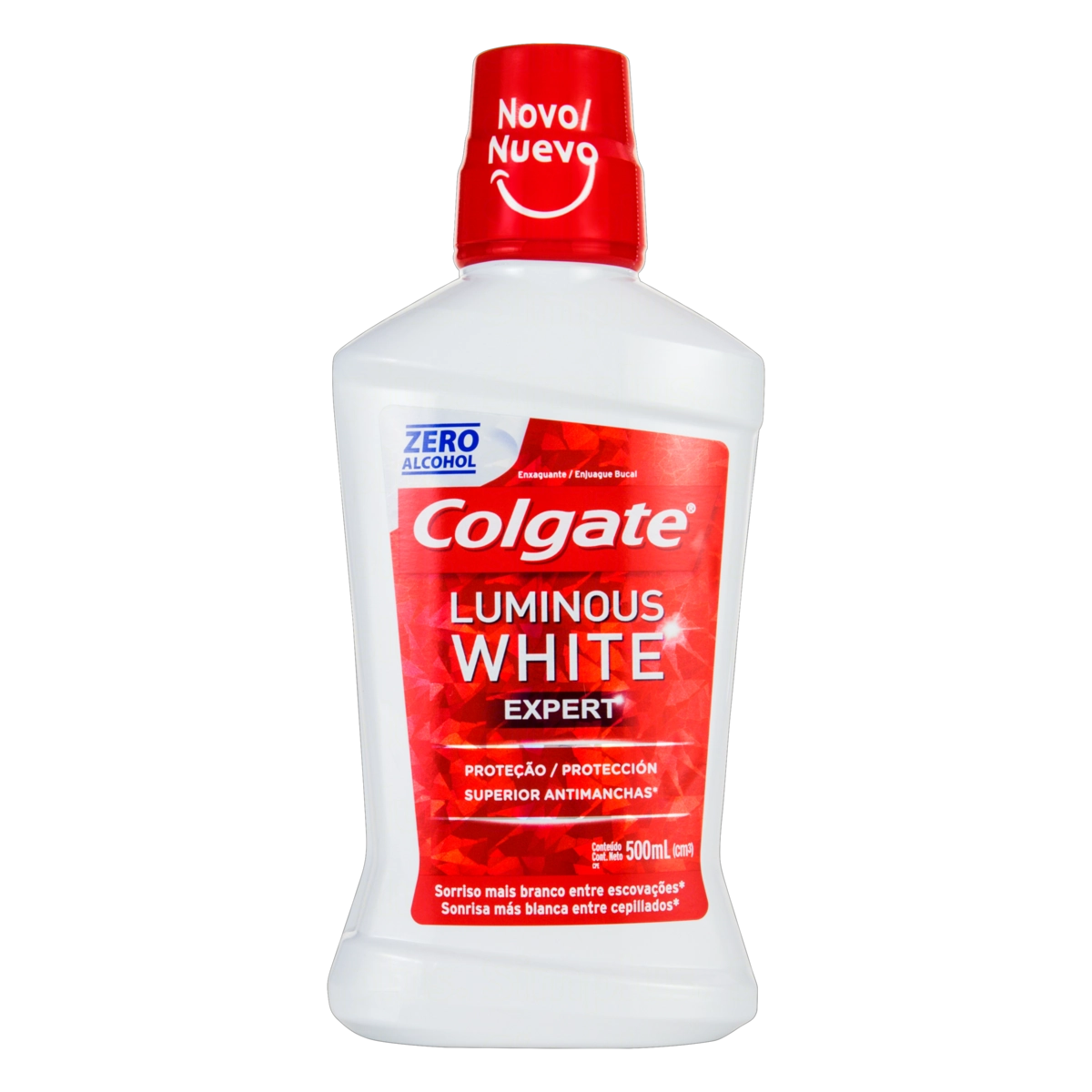 Enxaguante Bucal Zero álcool Colgate Luminous White Expert Frasco 500ml