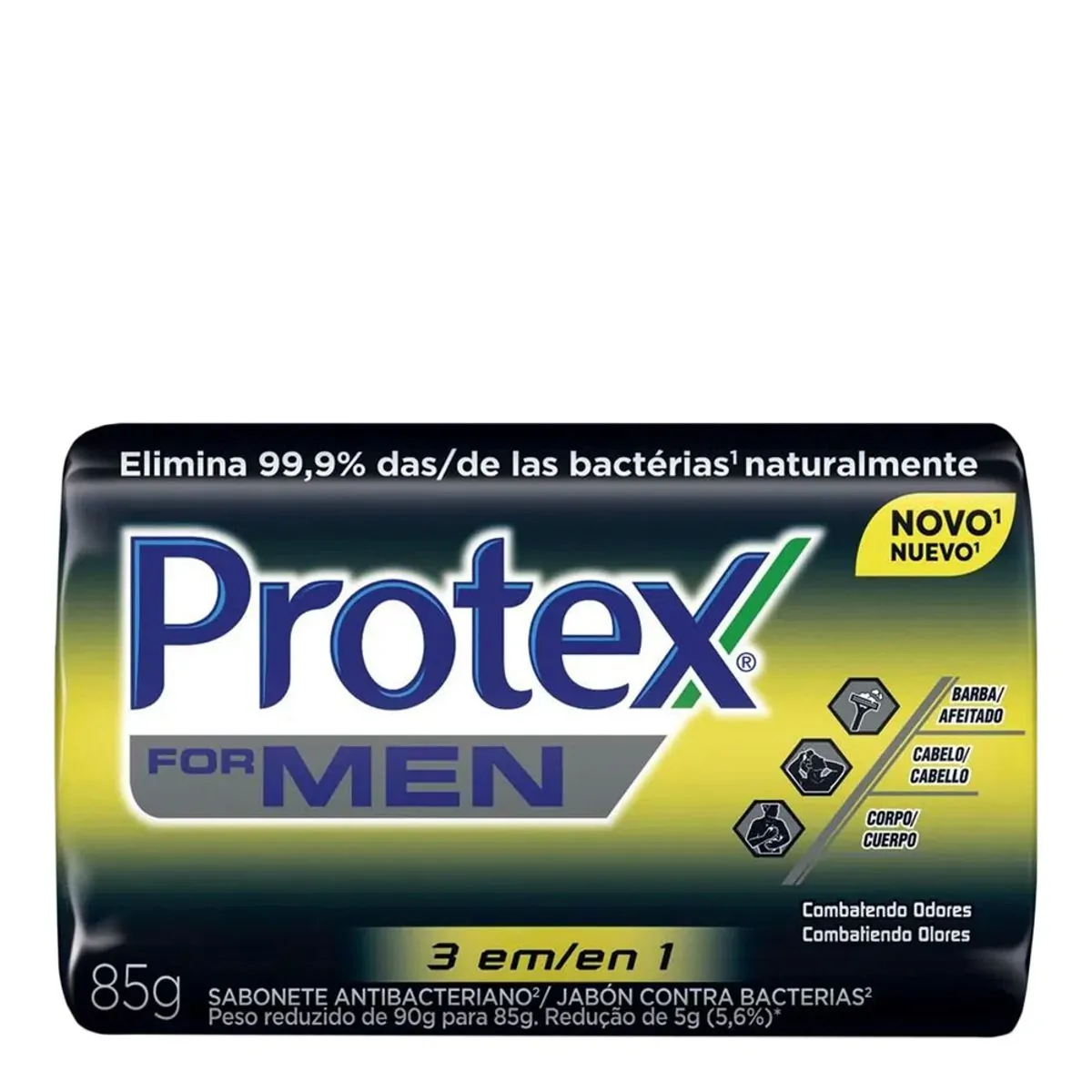 Sabonete Masculino Antibacteriano em Barra Protex Men 3 em 1 85g