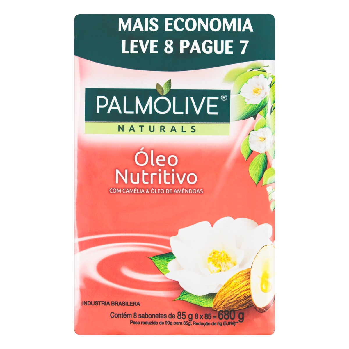 Pack Sabonete Barra óleo Nutritivo Palmolive Naturals Envoltório 680g Leve 8 Pague 7 Unidades