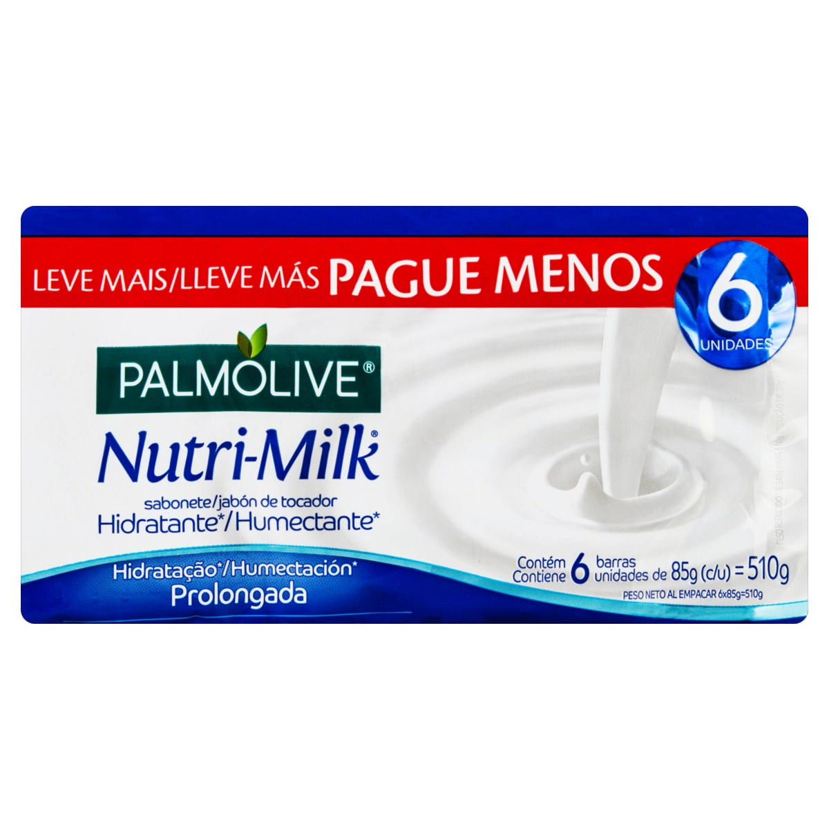 Sabonete Hidratante em Barra Palmolive Nutri-Milk Hidratação Prolongada 85g Promo Leve Mais Pague Menos