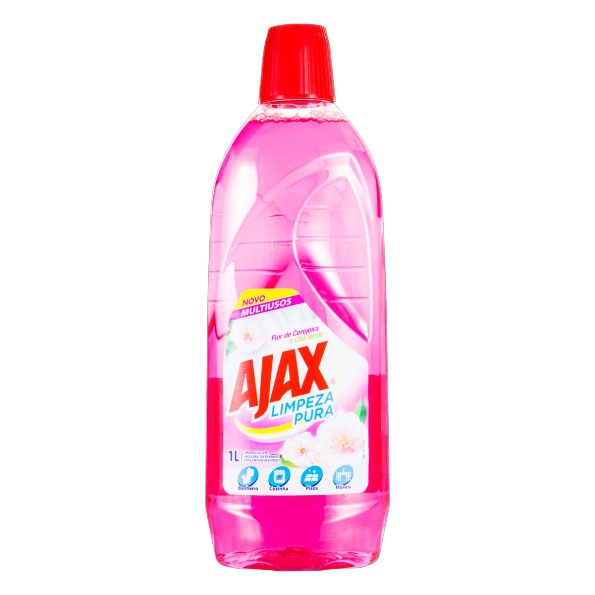 Limpador Multiuso Flor De Cerejeira E Chá Verde Ajax Limpeza Pura Frasco 1l