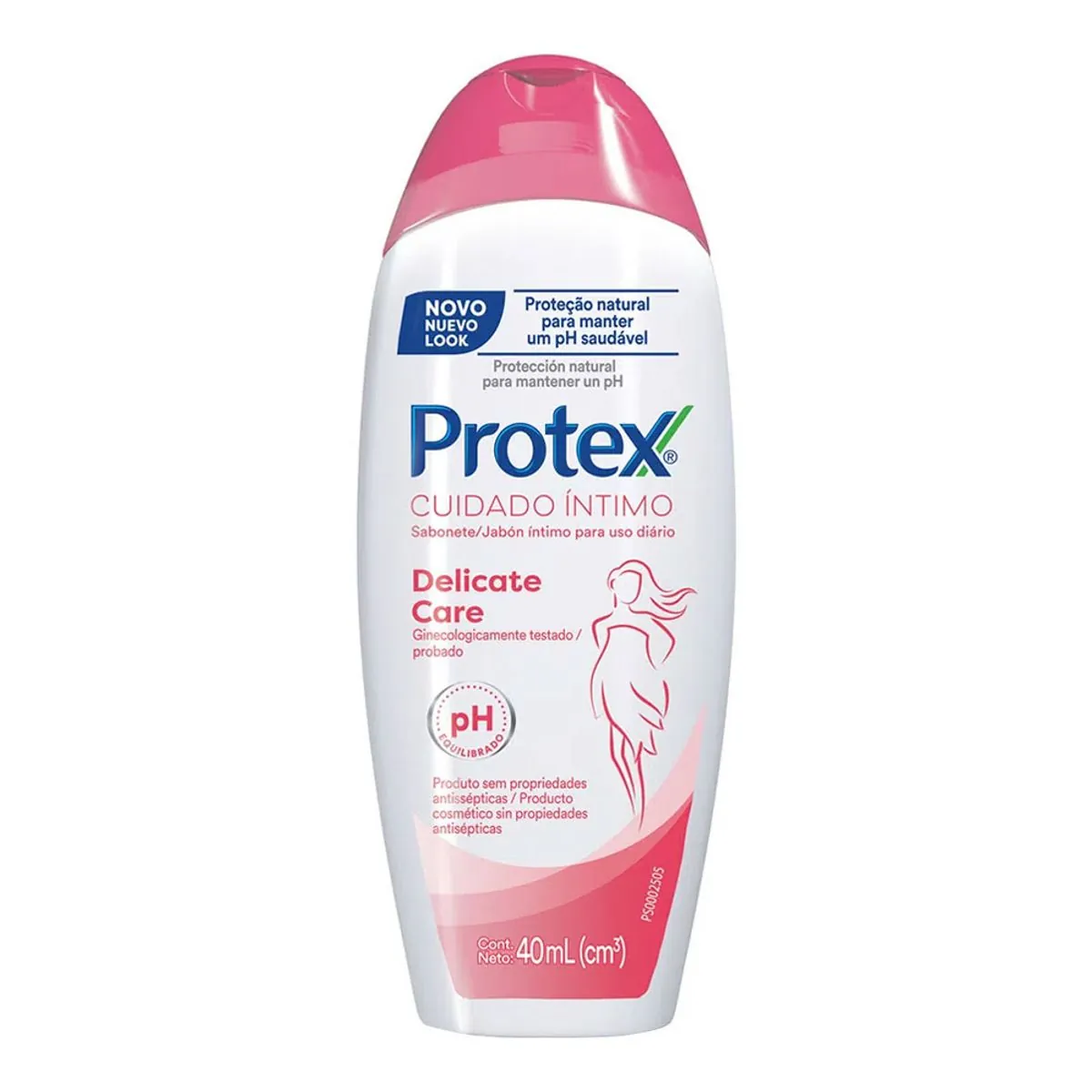 Sabonete Líquido íntimo Delicate Care Protex Cuidado íntimo Frasco 40ml